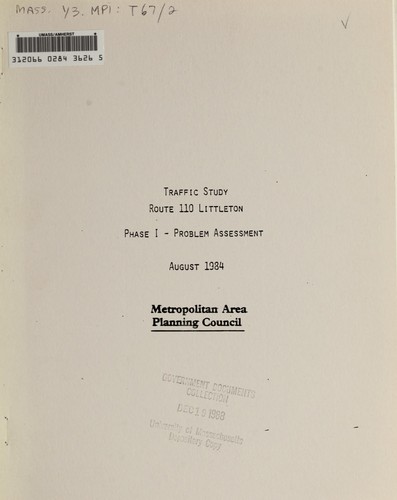 Traffic study Route 110 Littleton