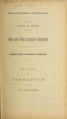 The training in gymnastics in the state secondary schools