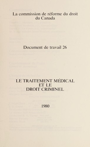 Medical treatment and criminal law
