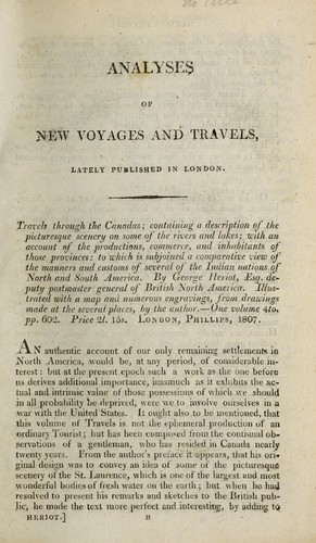 Travels through the Canadas ...