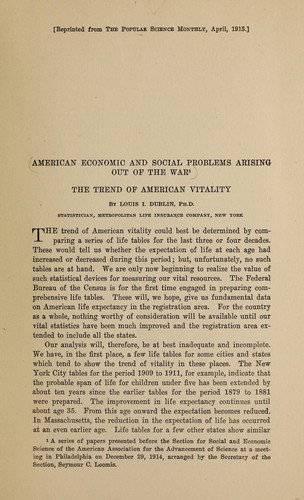 The trend of American vitality