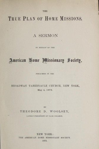 The true plan of home missions