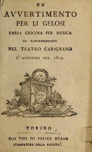 Un avvertimento per li gelosi