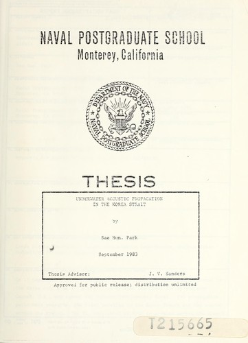 Underwater acoustic propagation in the Korea strait