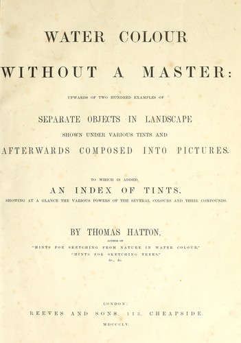 Water colour without a master