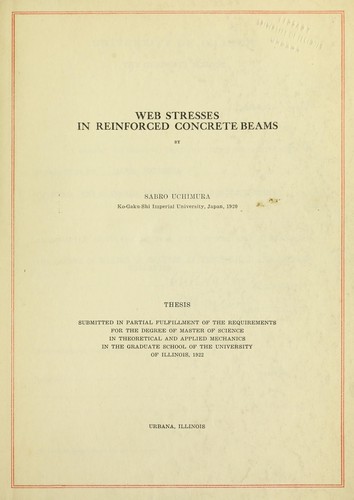 Web stresses in reinforced concrete beams