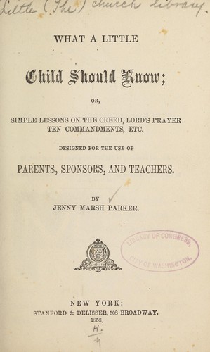 What a little child should know