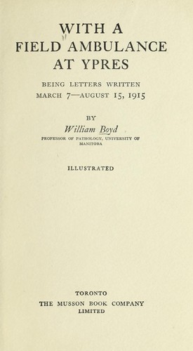 With a field ambulance at Ypres