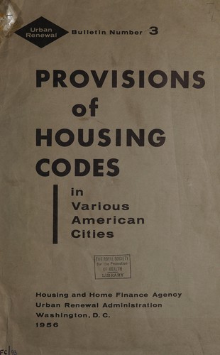 Provisions of housing codes in various American cities