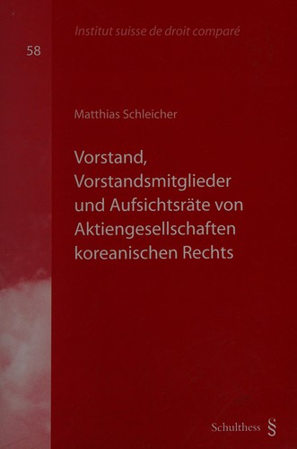 Vorstand, Vorstandsmitglieder und Aufsichtsräte von Aktiengesellschaften koreanischen Rechts