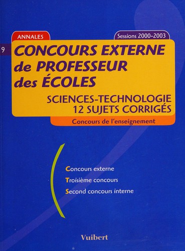 Concours externe de professeur des écoles, sciences-technologie