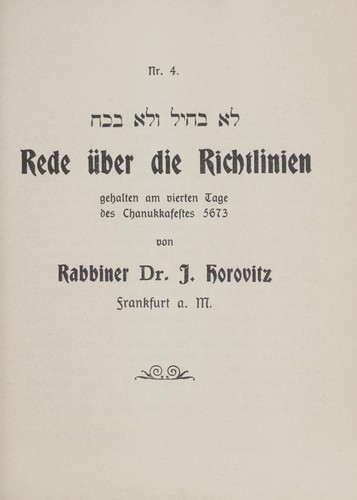 Rede über die Richtlinien