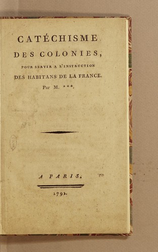 Catéchisme des colonies