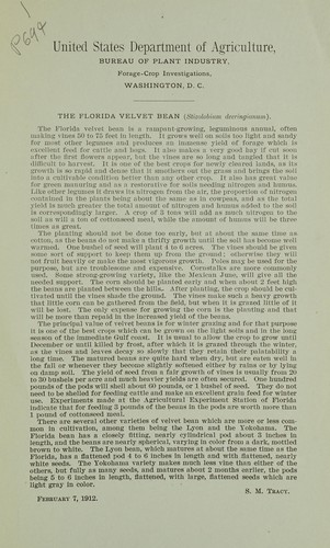 The Florida velvet bean (Stizolobium deeringianum)