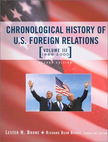 Chronological history of U.S. foreign relations
