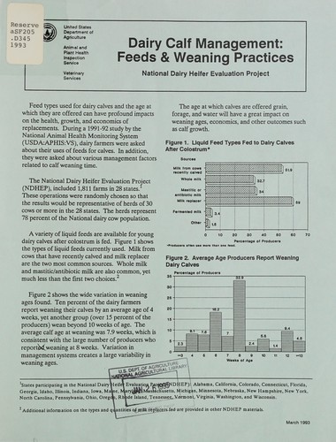 Dairy calf management