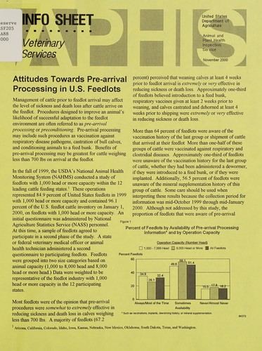 Attitudes towards pre-arrival processing in U.S. feedlots