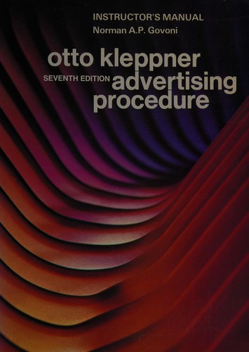 Advertising procedure, instructor's manual