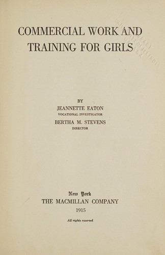 Commercial work and training for girls