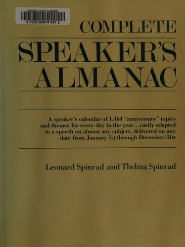 Complete speaker's almanac