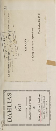 Dahlias for 1947 at reasonable prices