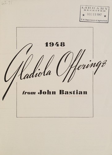 1948 Gladiola offerings