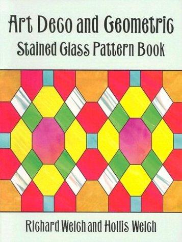Art deco and geometric stained glass pattern book