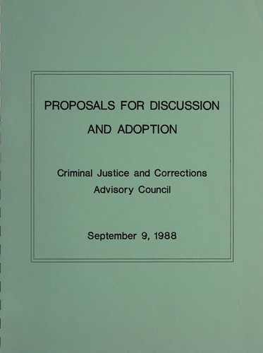 Proposals for discussion and adoption
