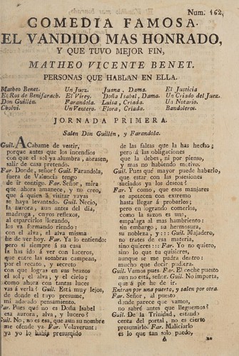 El vandido más honrado y que tuvo mejor fin, Matheo Vicente Benet