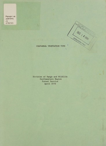 Chaparral vegetation type