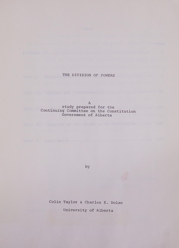 The division of powers