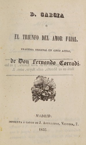 D. García, o, El triunfo del amor flial [i.e. filial]
