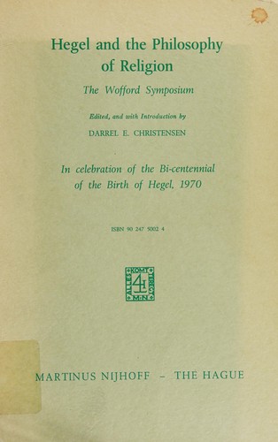 Hegel and the philosophy of religion