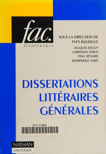 Dissertations littéraires générales