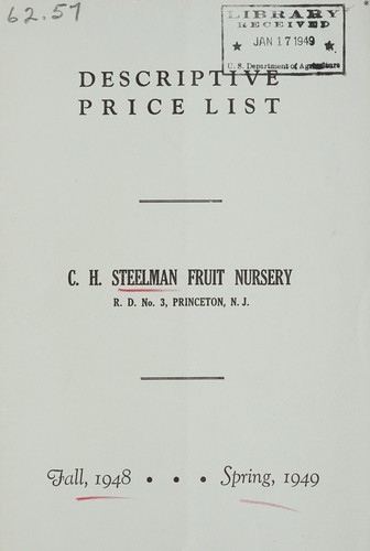 Descriptive price list