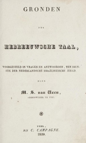 Gronden der Hebreeuwschen taal