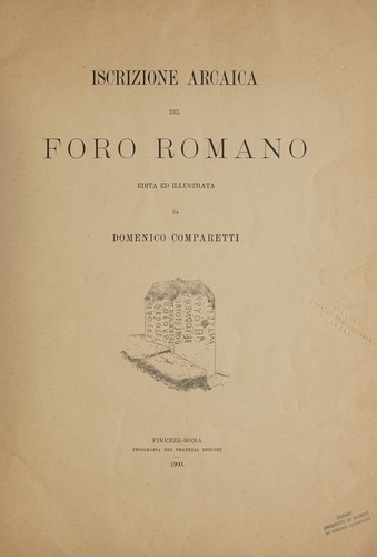Iscrizione arcaica del Foro Romano