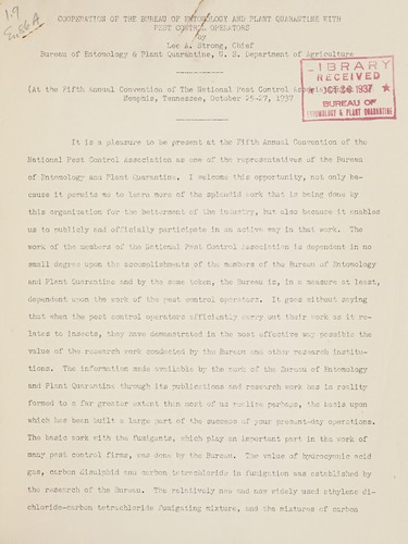 Cooperation of the Bureau of Entomology and Plant Quarantine with pest control operators