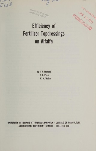 Efficiency of fertilizer topdressings on alfalfa