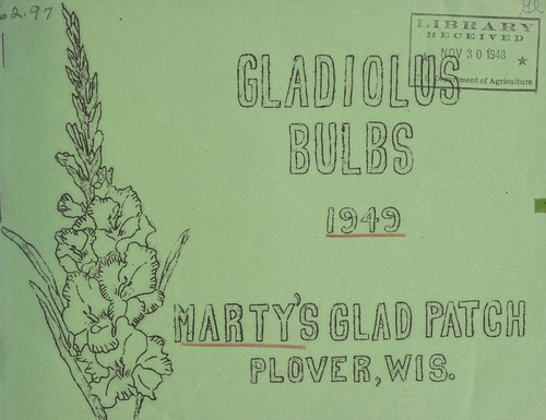 Gladiolus bulbs, 1949