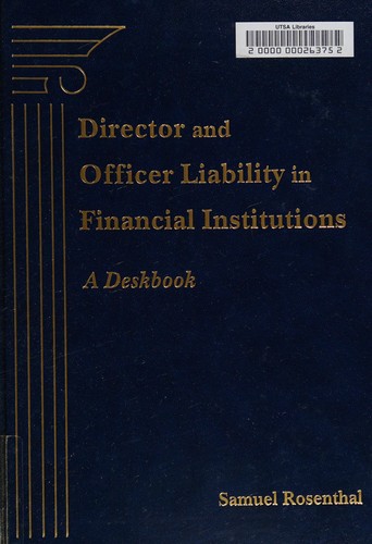 Director and officer liability in financial institutions