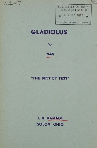 Gladiolus for 1949