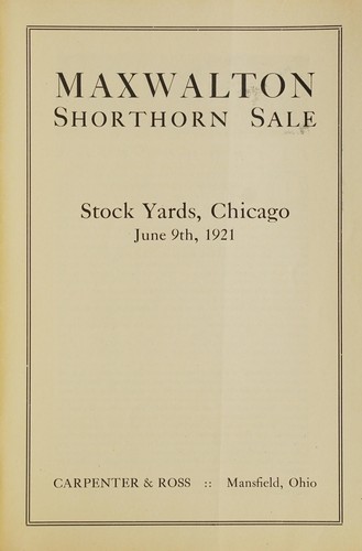 Maxwalton shorthorn sale