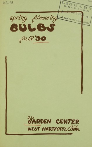 Spring flowering bulbs, fall '50