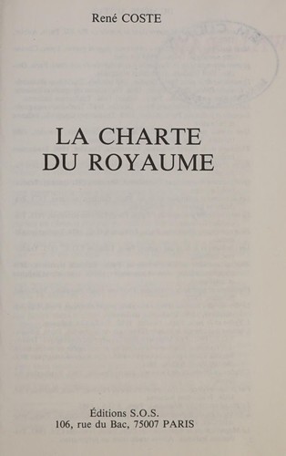 La chartre du royaume
