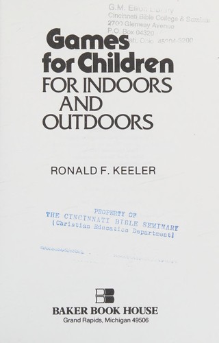 Games for Children (Baker Games & Party Books)