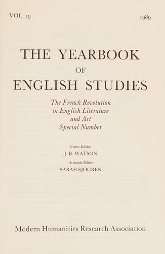 The yearbook of English studies.