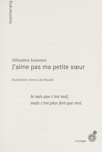 J'aime pas ma petite soeur