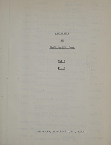 Adair County, Iowa graves registration