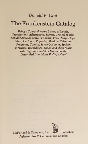 The Frankenstein catalog